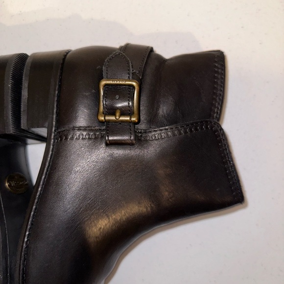 Fossil women’s Black Leather Ankle Booties with Buckle 8.5 punk western boho - Picture 8 of 14